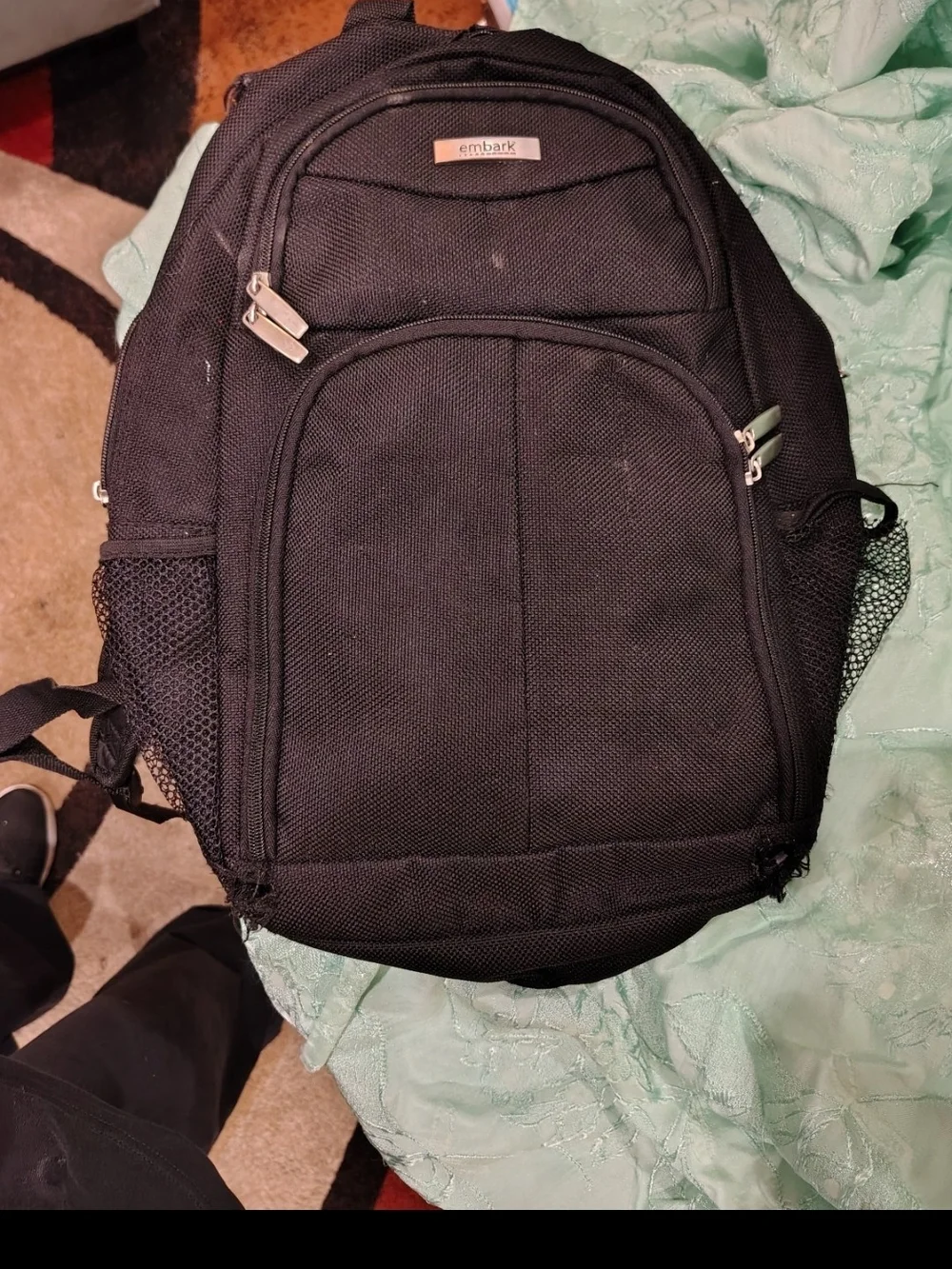 Embark Black Men's Backpack - Durable Everyday Bag